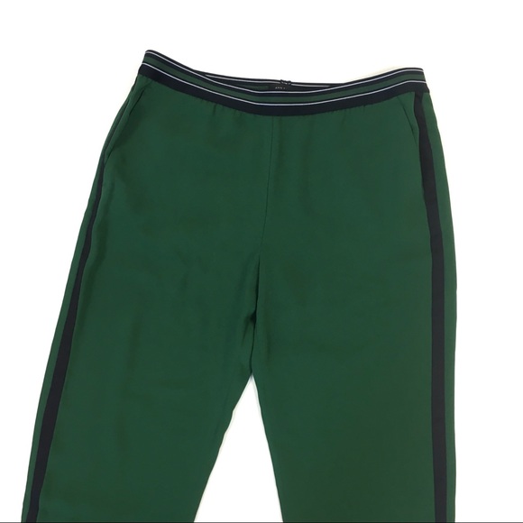 Ann Taylor drapey track pant green dolphin hem NEW - Picture 4 of 8